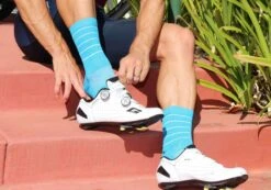 Felt Bicycles Felt 6" Socks - Hi-Vis Blue 7 Felt Bicycles Felt 6" Socks - Hi-Vis Blue -Felt Bicycles Shop blue sock 1